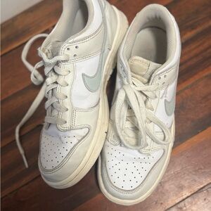 Nike White and Light Gray Sneakers